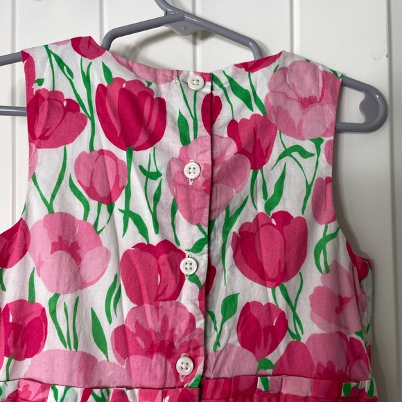 Janie and Jack‎ girl’s pink floral zip sleeveless summer sun dress formal size 5 - Picture 5 of 7